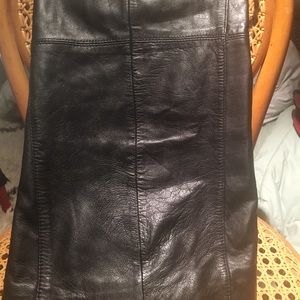 Lambskin skirt